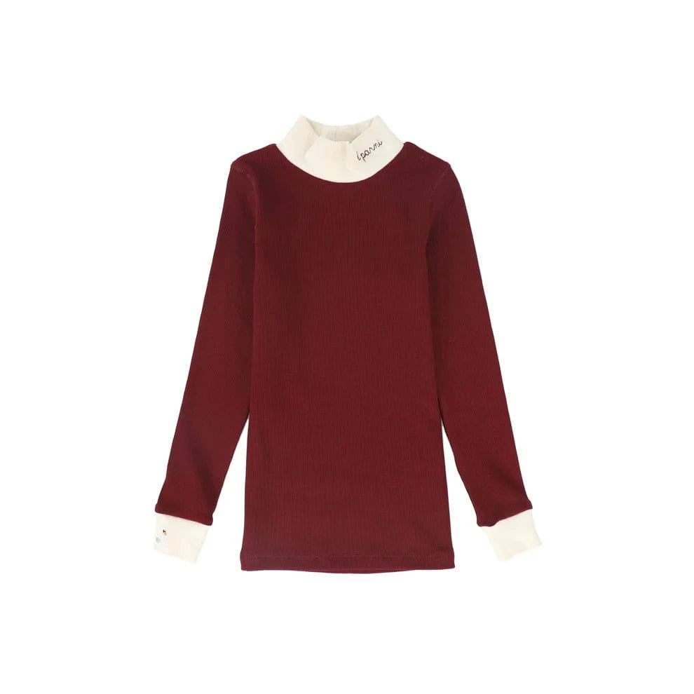 Little Parni Shirt Jellybeanzkids Little Parni LP Tneck- Burgundy