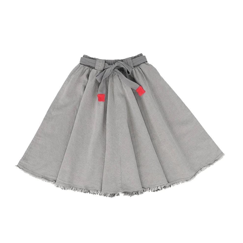 Little Parni Skirt Jellybeanzkids Little Parni Denim A-Sym Skirt With Drawstring-Grey Denim