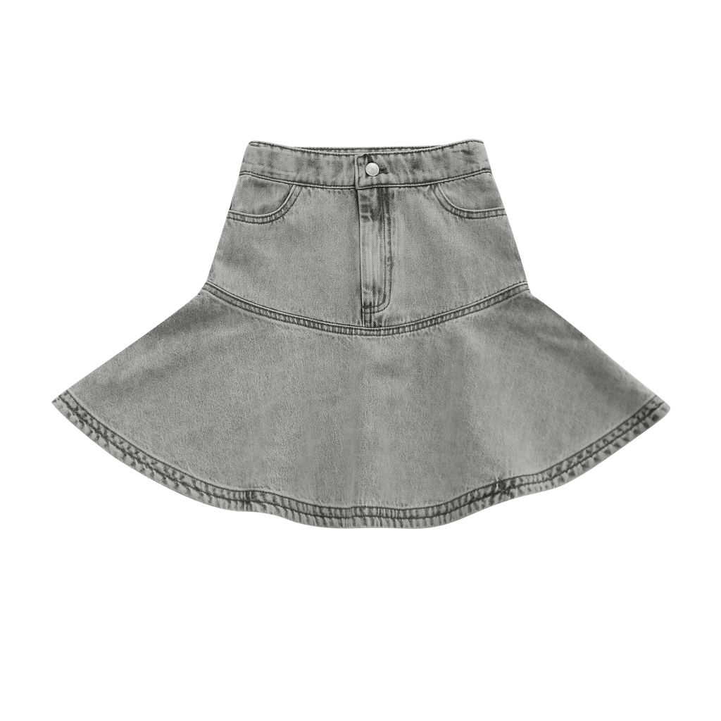 Little Parni skirt Jellybeanzkids Little Parni Denim Short Skirt- Grey Denim