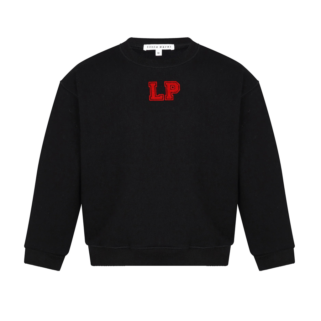 Little Parni Sweatshirt Jellybeanzkids Little Parni LP Sweatshirt- Black