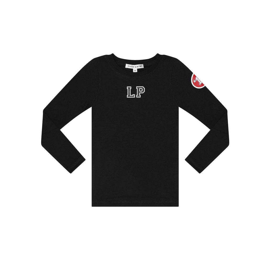 Little Parni T-shirt Jellybeanzkids Little Parni Girls Est Long Sleeve Tshirt- Black