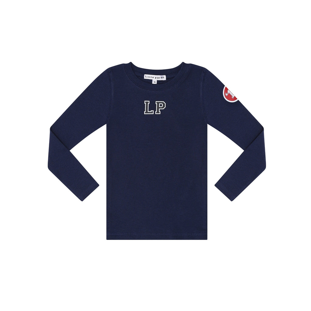 Little Parni T-shirt Jellybeanzkids Little Parni Girls Est Long Sleeve Tshirt- Blue