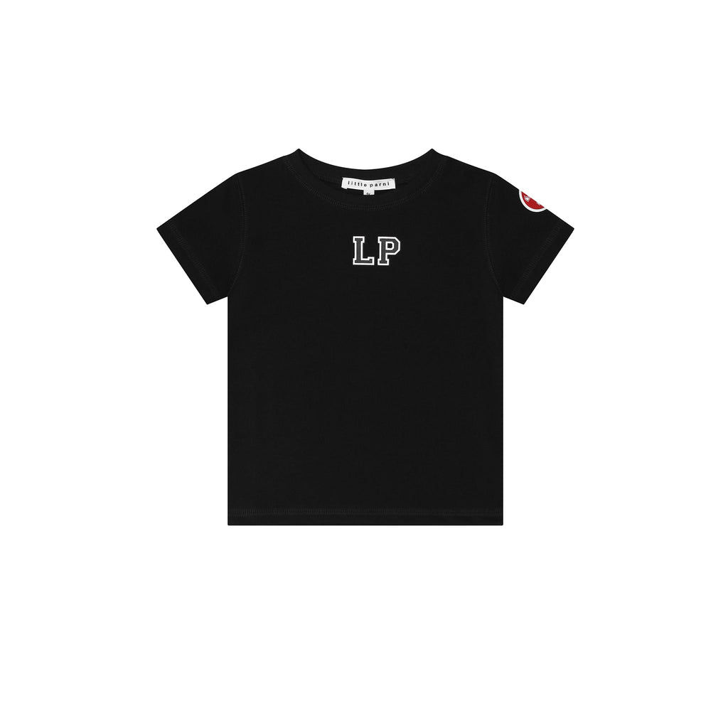 Little Parni T-shirt Jellybeanzkids Little Parni Girls Est Short Sleeve Tshirt- Black