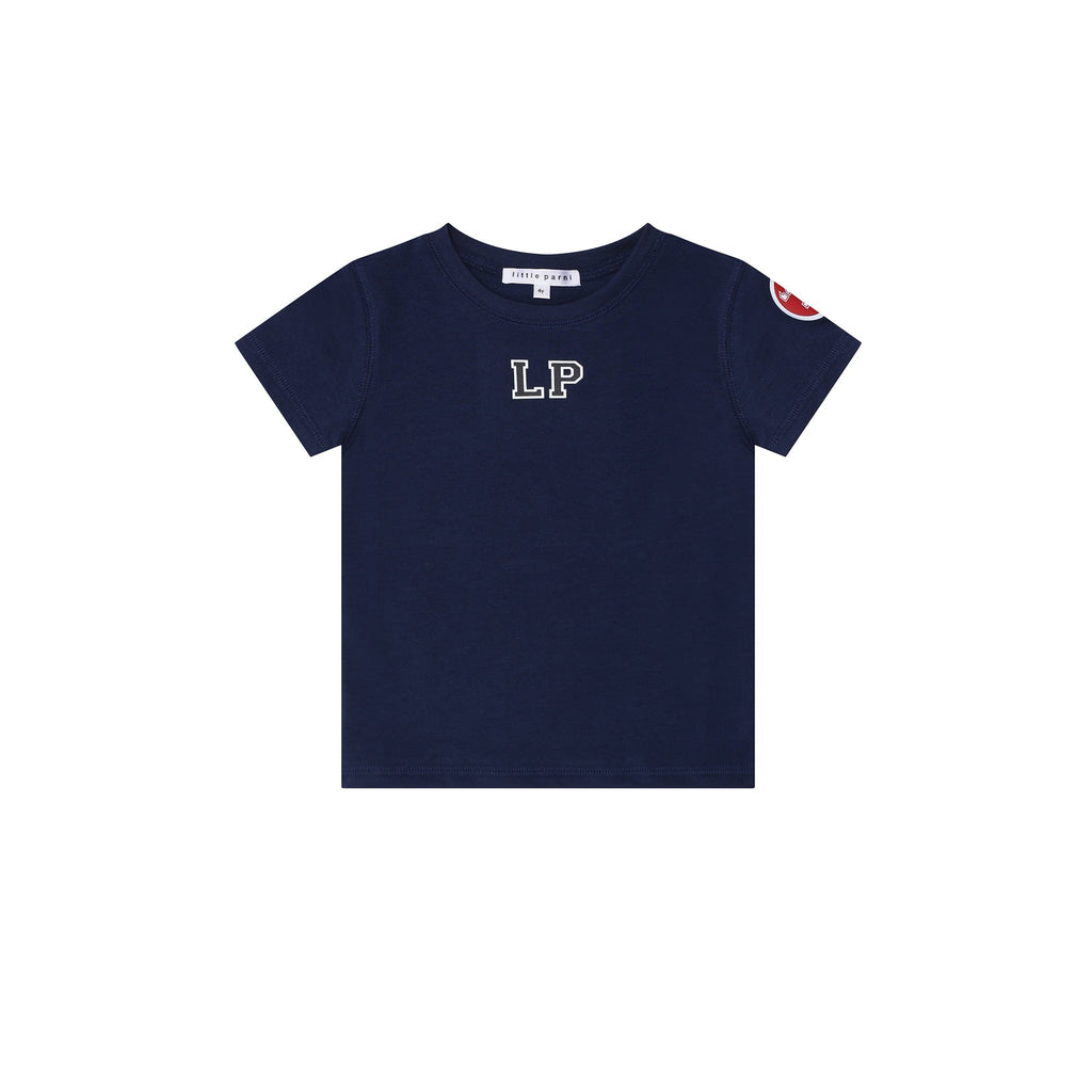 Little Parni T-shirt Jellybeanzkids Little Parni Girls Est Short Sleeve Tshirt- Blue