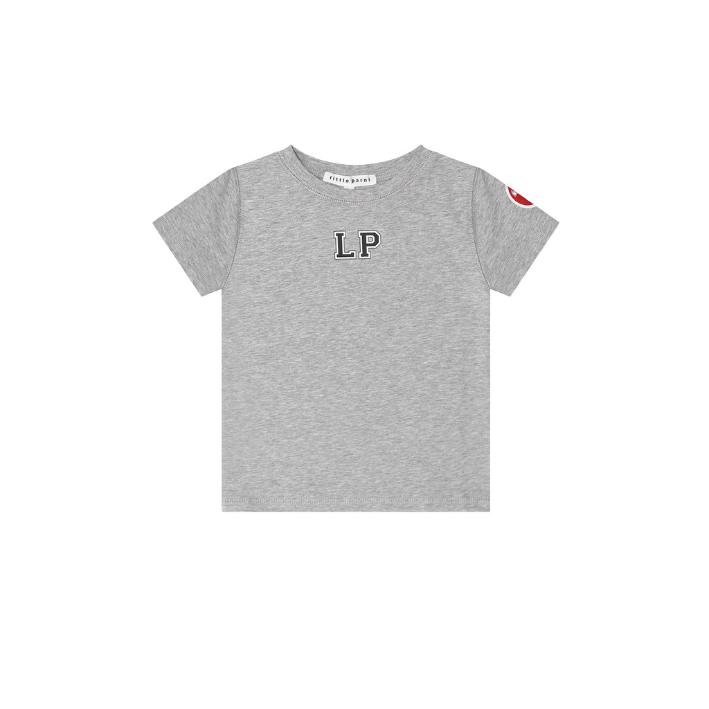 Little Parni T-shirt Jellybeanzkids Little Parni Girls Est Short Sleeve Tshirt- Grey