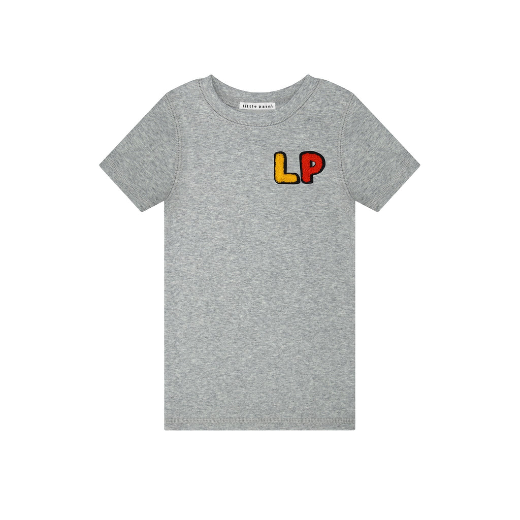 Little Parni T-shirt Jellybeanzkids Little Parni LP Short Sleeve Tshirt- Grey