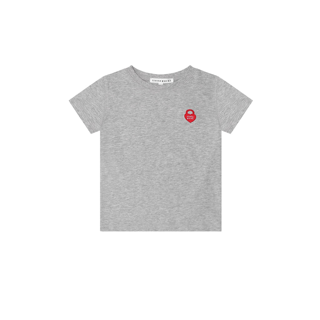 Little Parni T-shirt Jellybeanzkids Little Parni Short Sleeve Heart Logo Tshirt- Grey