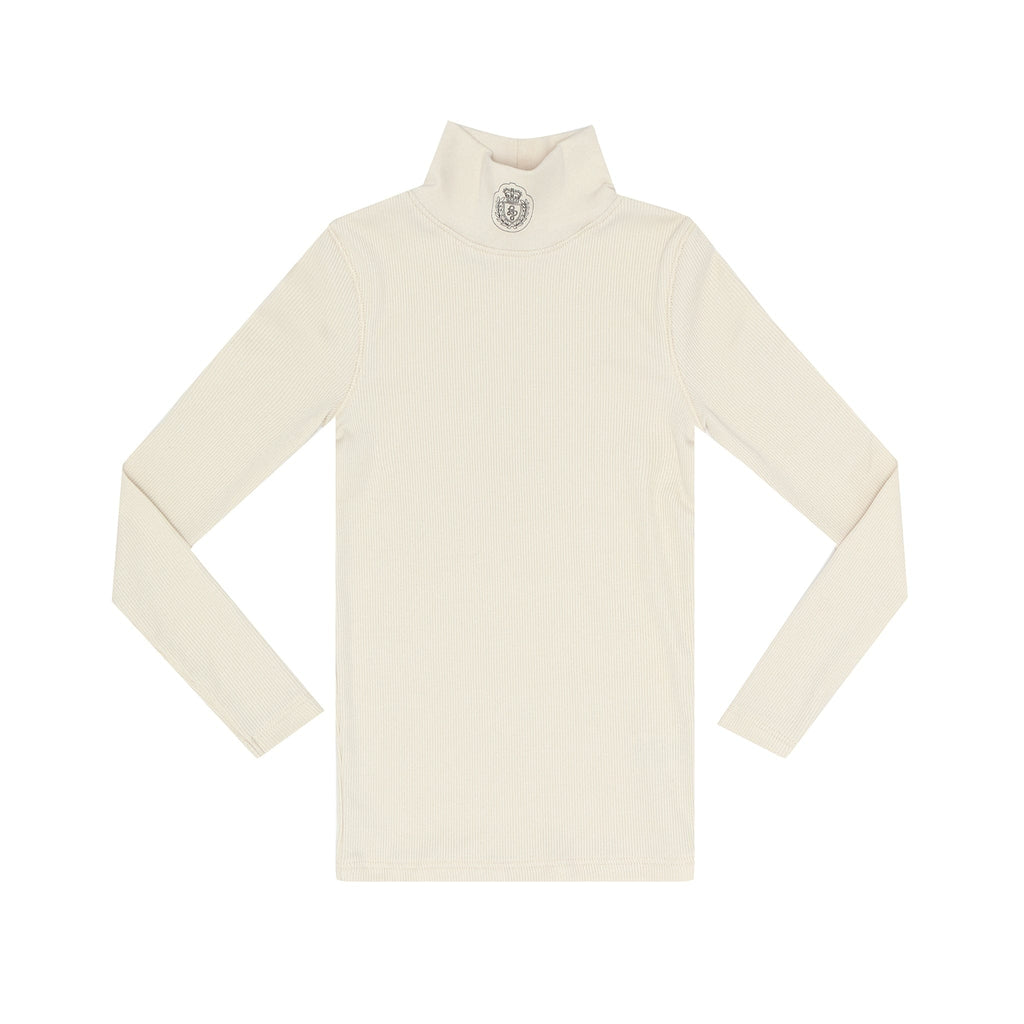 Little Parni Top Jellybeanzkids Little Parni Logo Mockneck- Ivory
