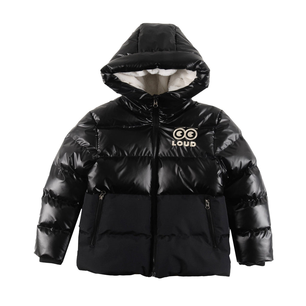 Loud Coat Jellybeanzkids Loud Two Tone Coat- Black/Black Matte