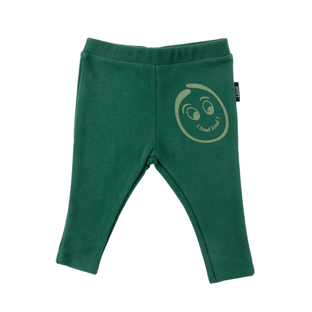 Loud Leggings Jellybeanzkids Loud Eyes Leggings- Dark Green/Sage