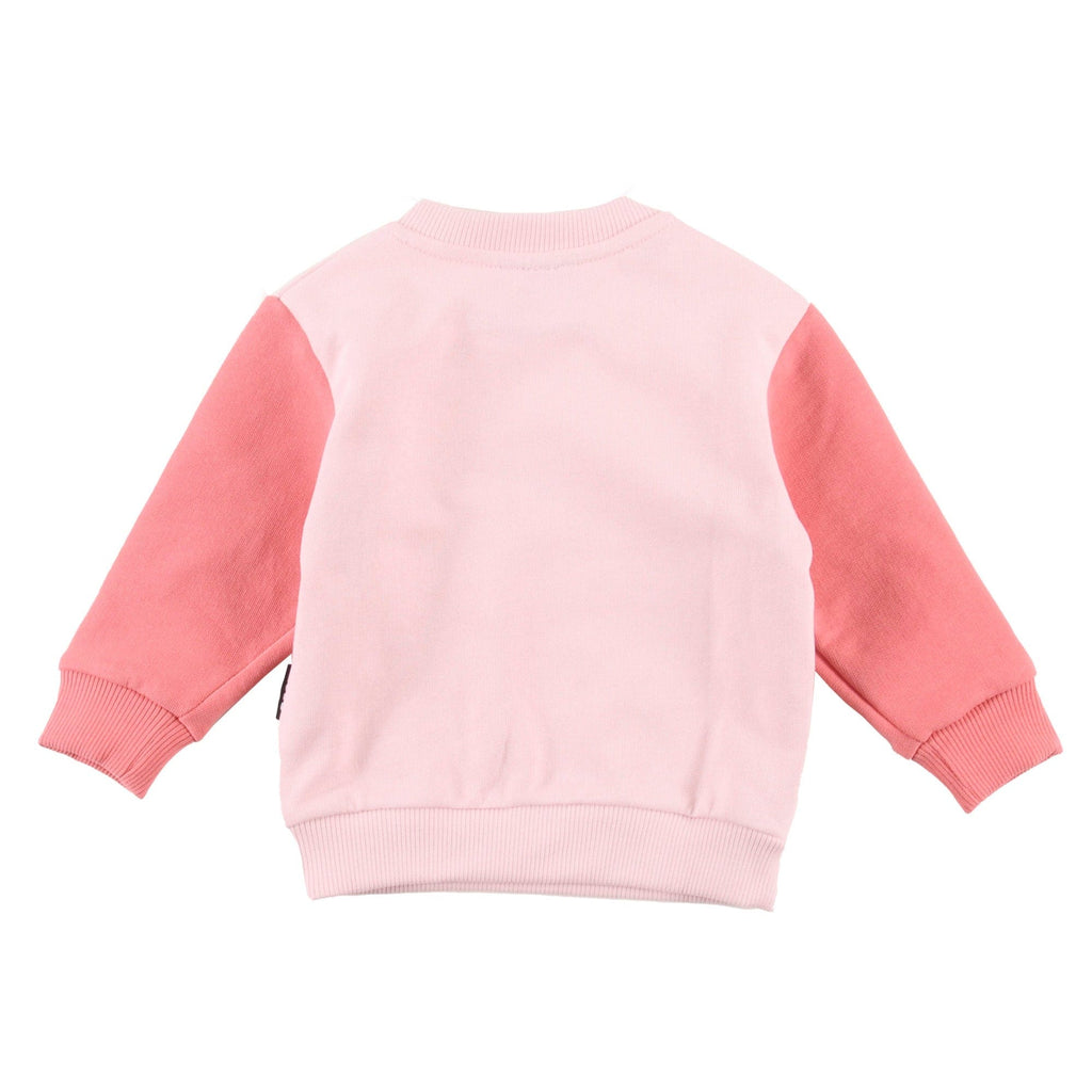 Loud Sweatshirt Jellybeanzkids Loud Two Tone Sweatshirt- Pink/Rasberry
