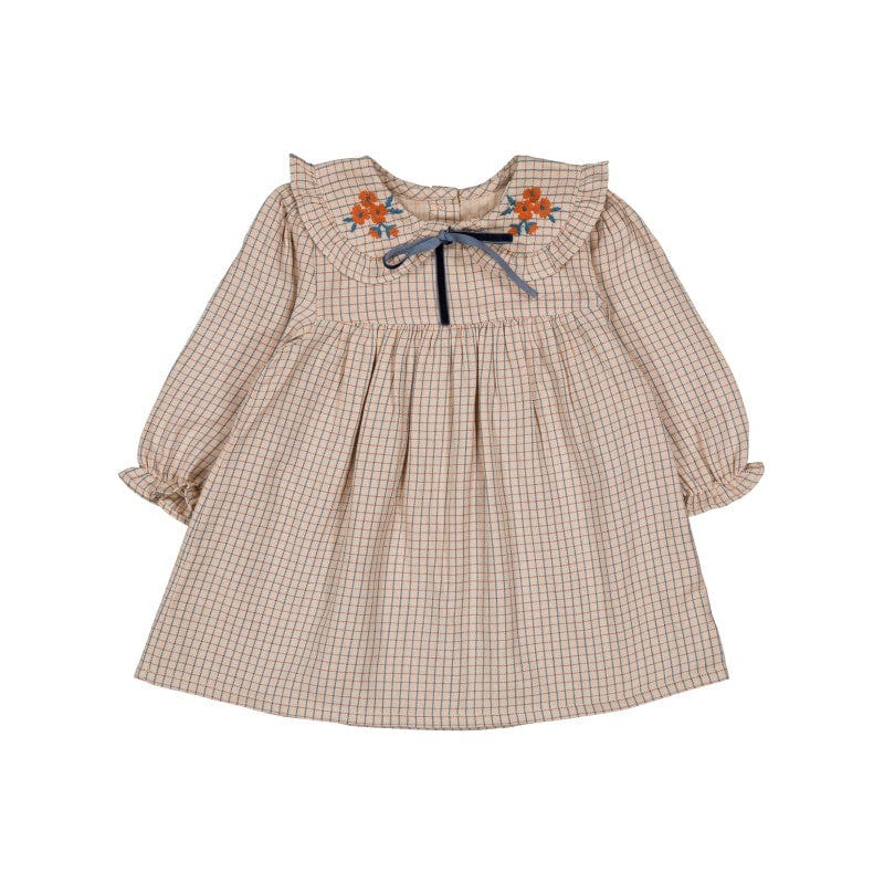 Louis Louise Dress Jellybeanzkids Louis Louise Benjamina Baby Twill Dress-Beige