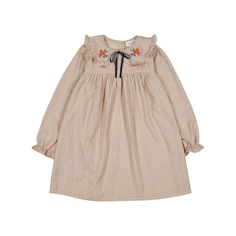 Louis Louise Dress Jellybeanzkids Louis Louise Benjamine Twill Dress- Beige