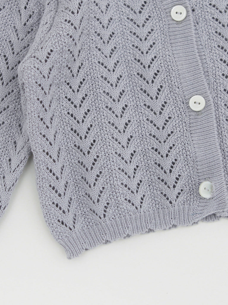 Louisiella Cardigan Jellybeanzkids Louisiella Baby Lanthe Knit Cardigan- Blue