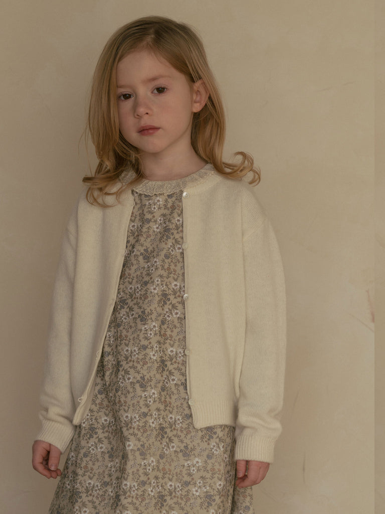 Louisiella Cardigan Jellybeanzkids Louisiella Laliel Knit Cardigan-Ivory