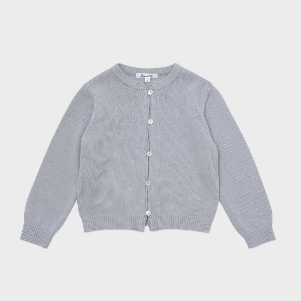 Louisiella Cardigan Jellybeanzkids Louisiella Laliel Knit Cardigan-Light Blue