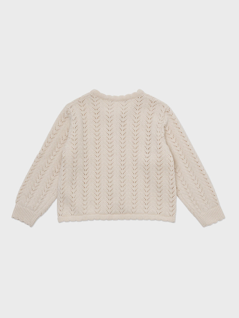 Louisiella Cardigan Jellybeanzkids Louisiella Rustinal Knit Cardigan-Cream