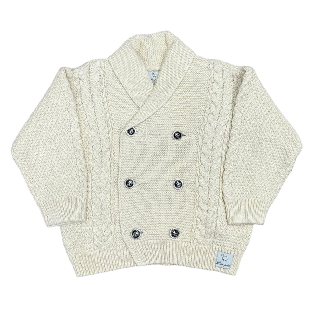 LRDM Cardigan Jellybeanzkids LRDM Alain Double Breasted Cardigan-Sand