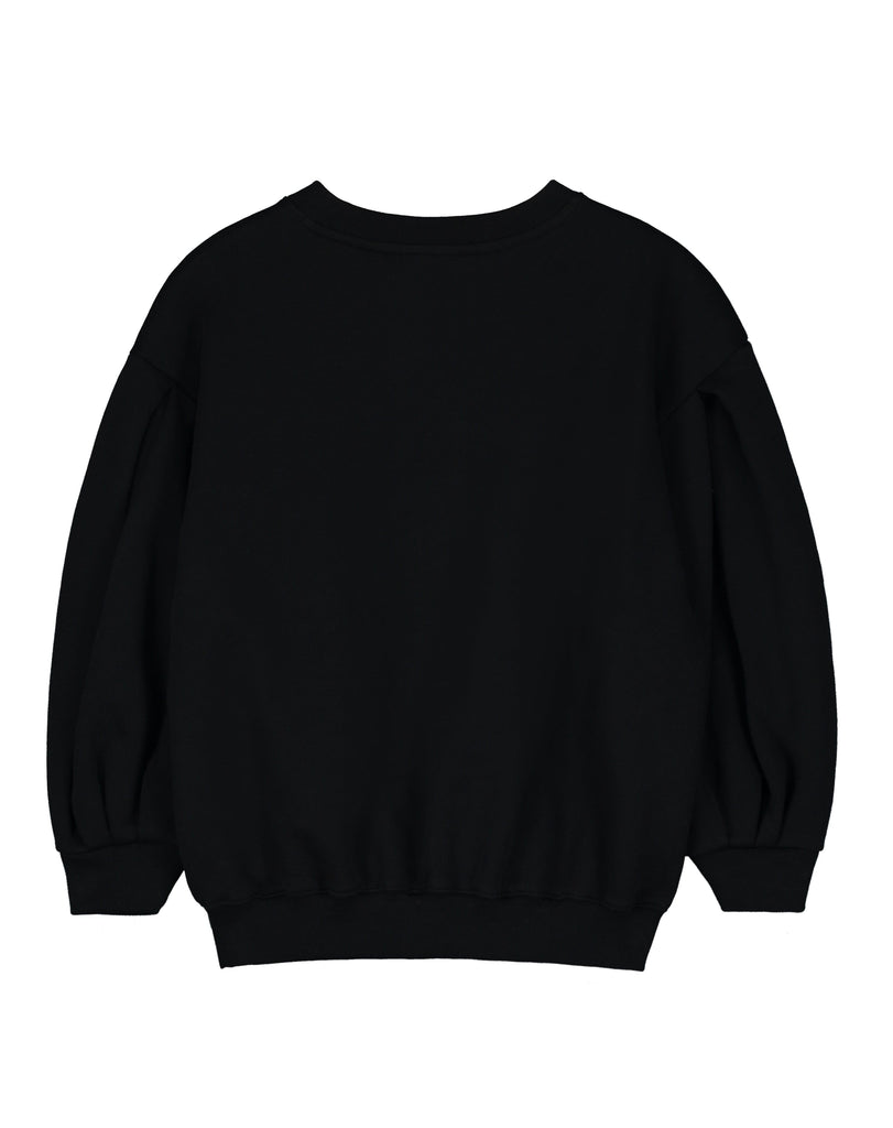 Maison Sweater Jellybeanzkids Maison Rose Black Sweatshirt