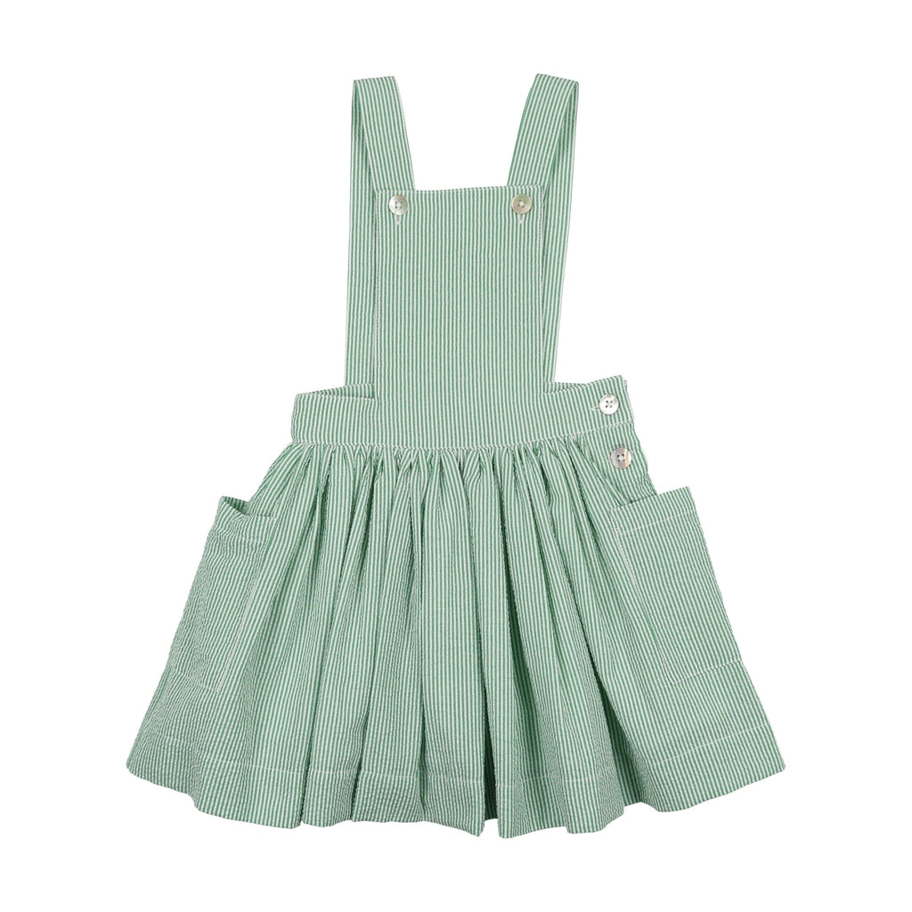 Maisonita Skirt / Dress Jellybeanzkids Maisonita Suspender Jumper-Green Seersucker
