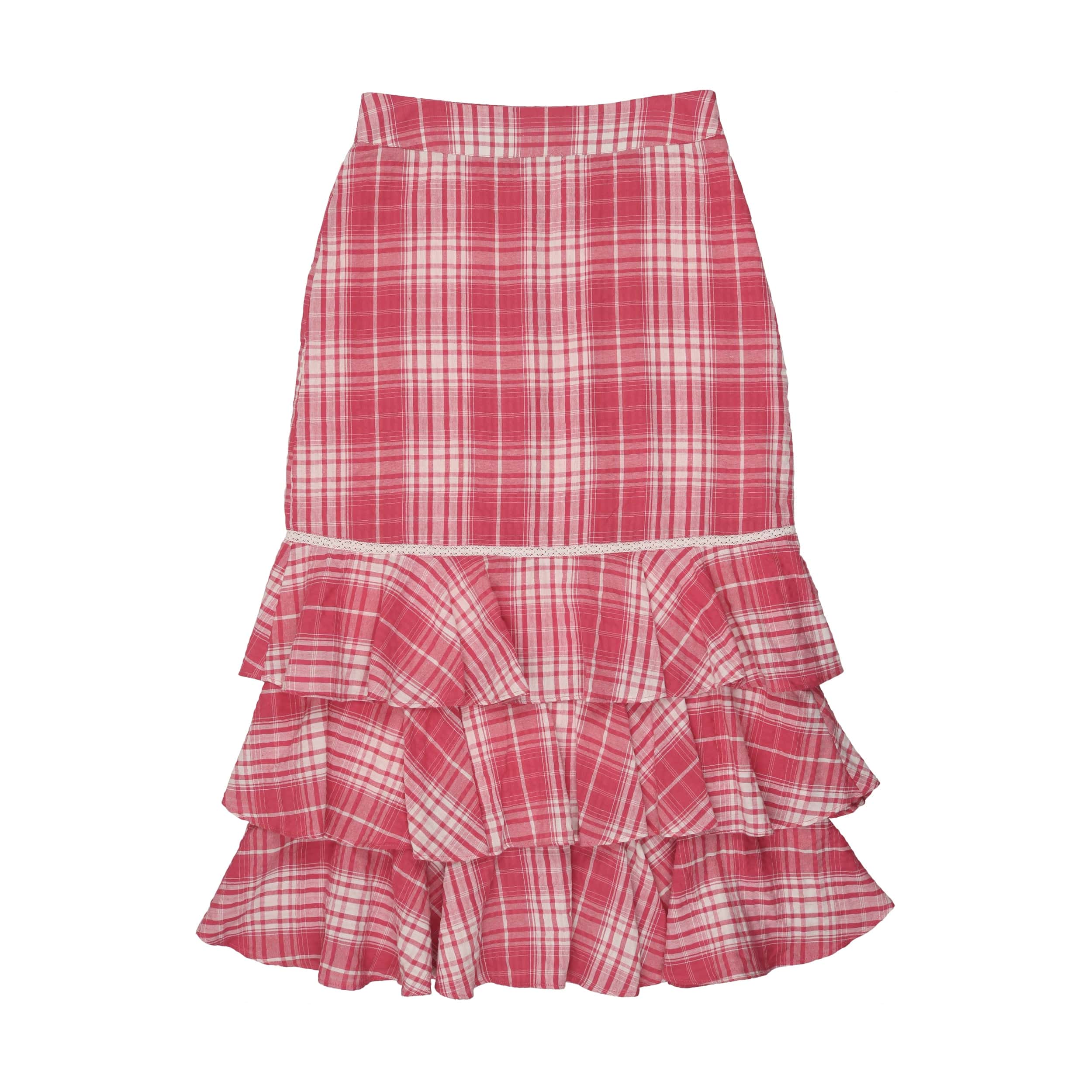 Maisonita Maxi Layered Skirt Red 10