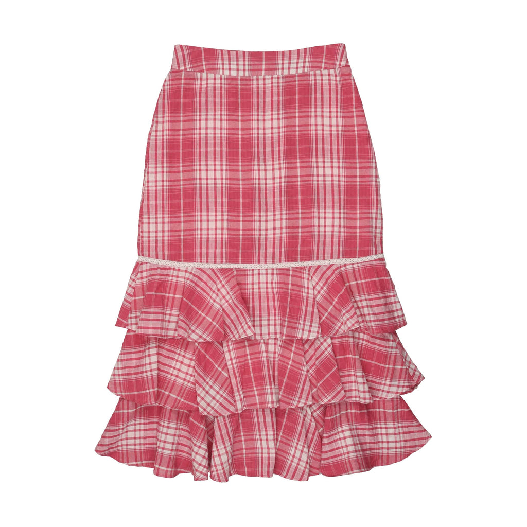 Maisonita Skirt Jellybeanzkids Maisonita Maxi Layered Skirt-Red