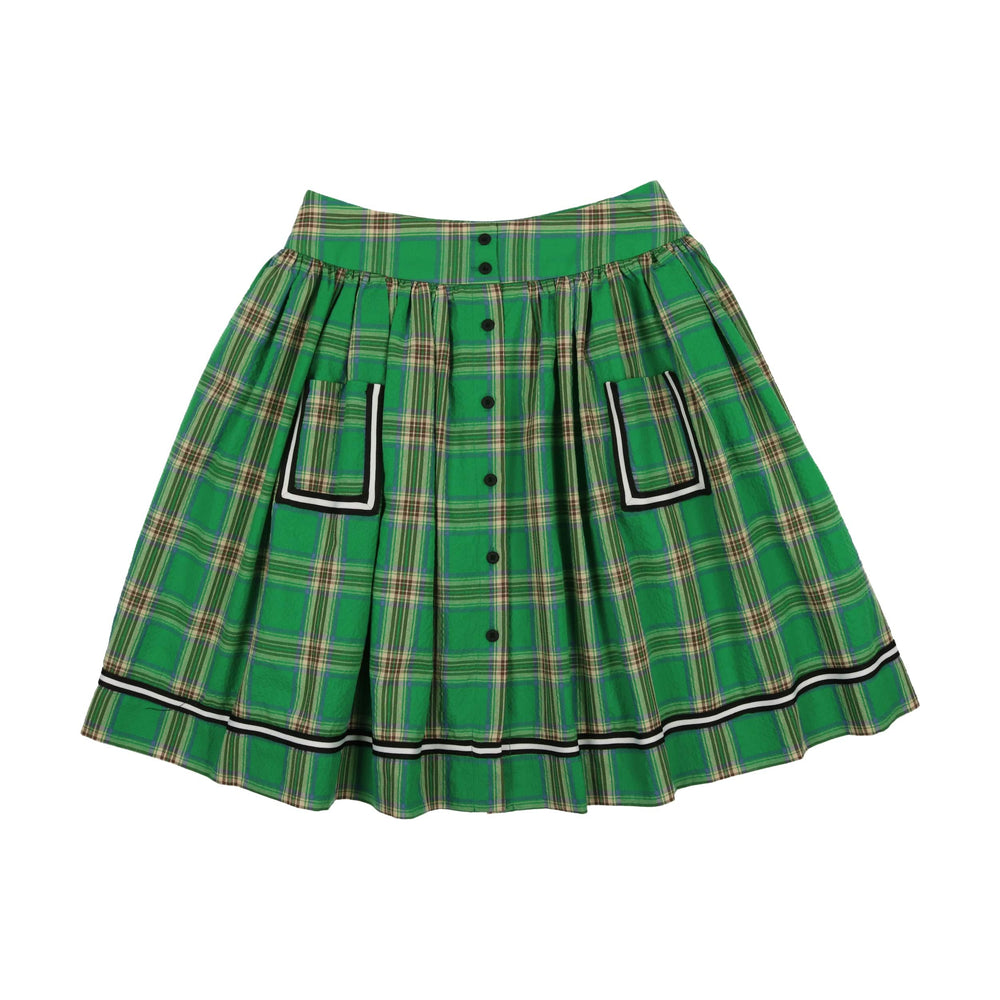 Maisonita Skirt Jellybeanzkids Maisonita Skirt with Pockets-Green Plaid