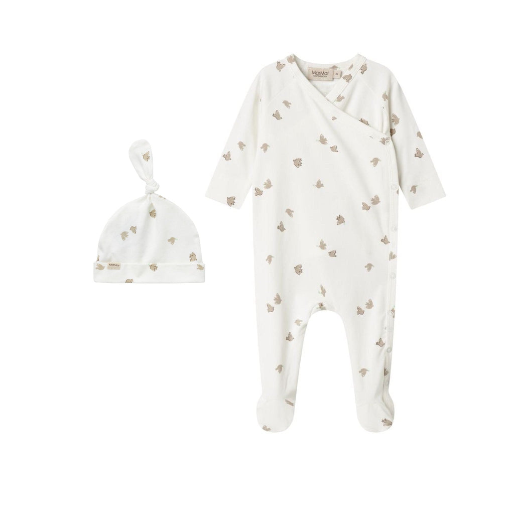 MarMar Copenhagen Footie Jellybeanzkids Marmar Peace Rubello Footie & Beanie