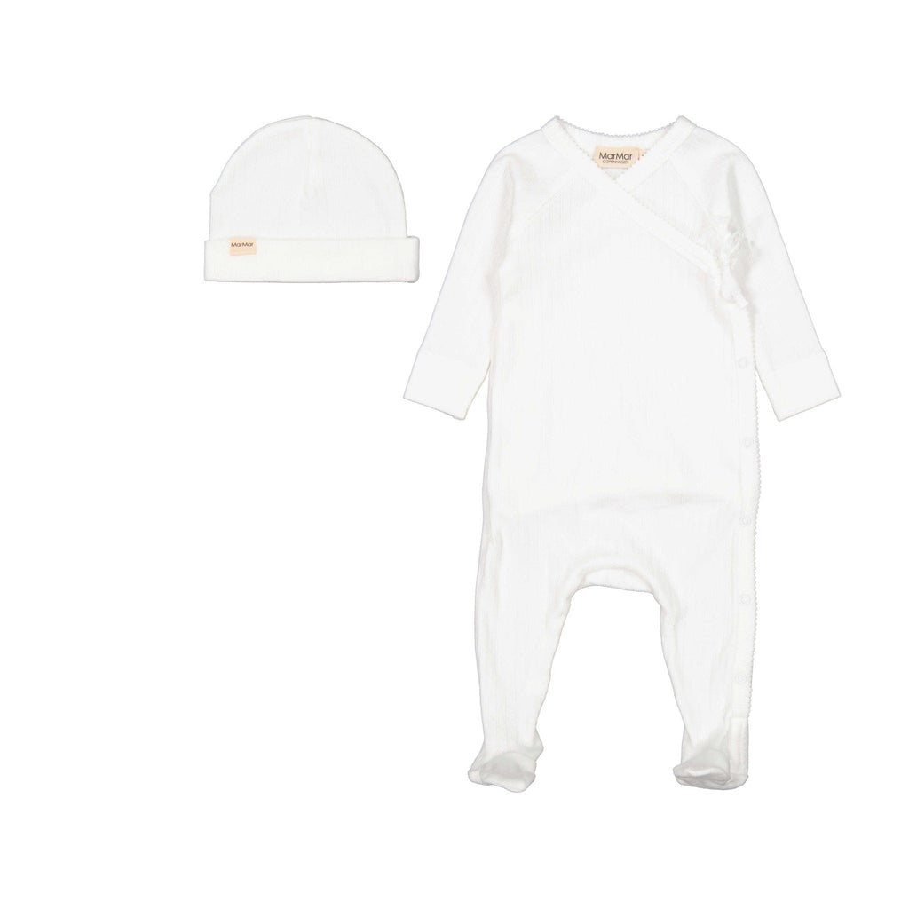 MarMar Copenhagen Footie Jellybeanzkids Marmar Pointelle Rubetta Footie- Gentle White