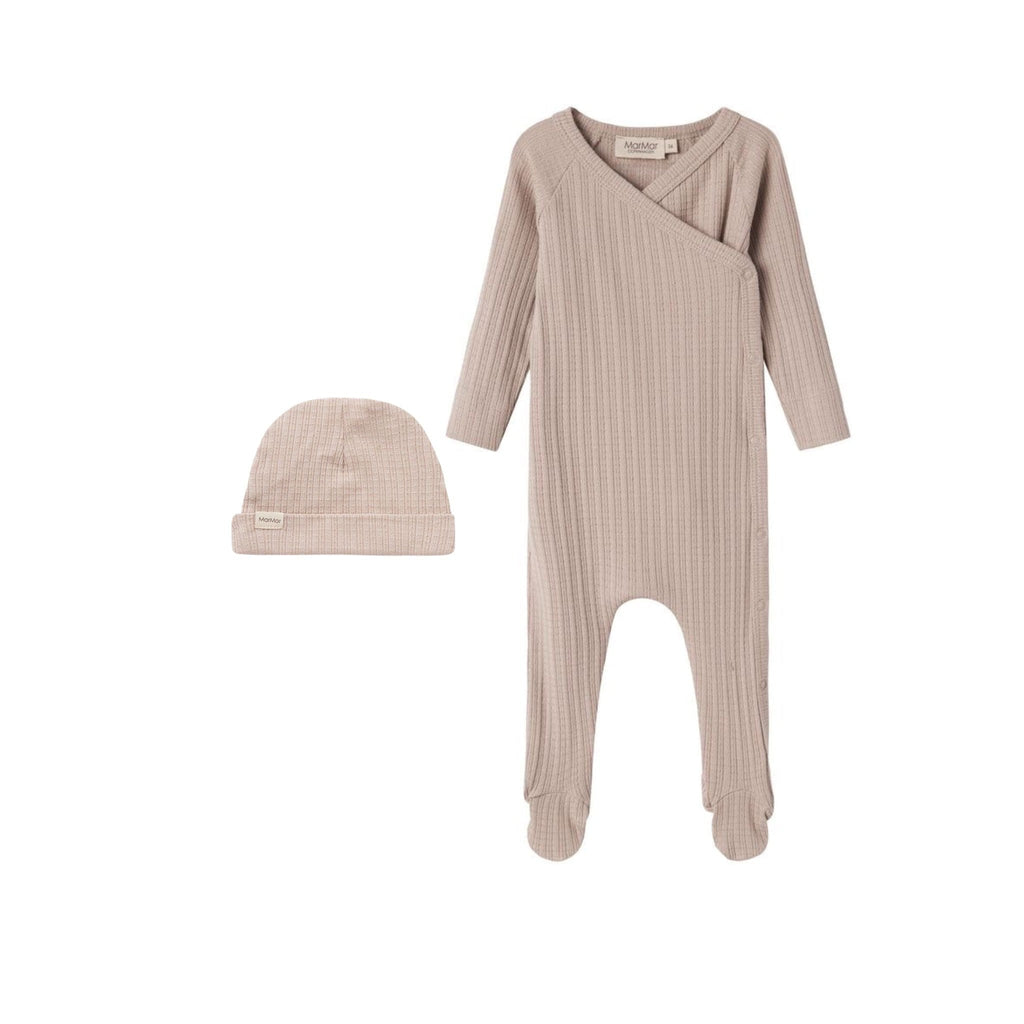 MarMar Copenhagen Footie Jellybeanzkids Marmar Rubetta Footie & Beanie-Soft Beige