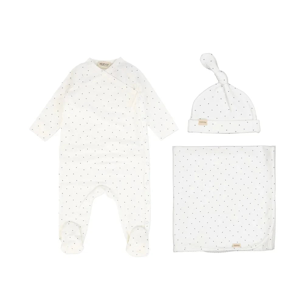MarMar Copenhagen Footie Jellybeanzkids Marmar Rubetta Layette Set- Polka Dot
