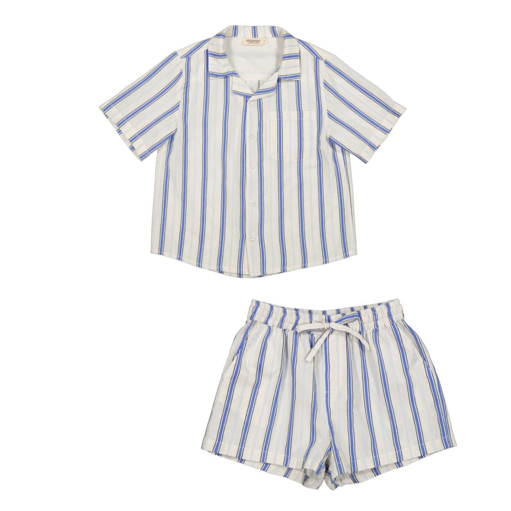 MarMar Copenhagen Set Jellybeanzkids Marmar Chambray Striped Grandpa Set