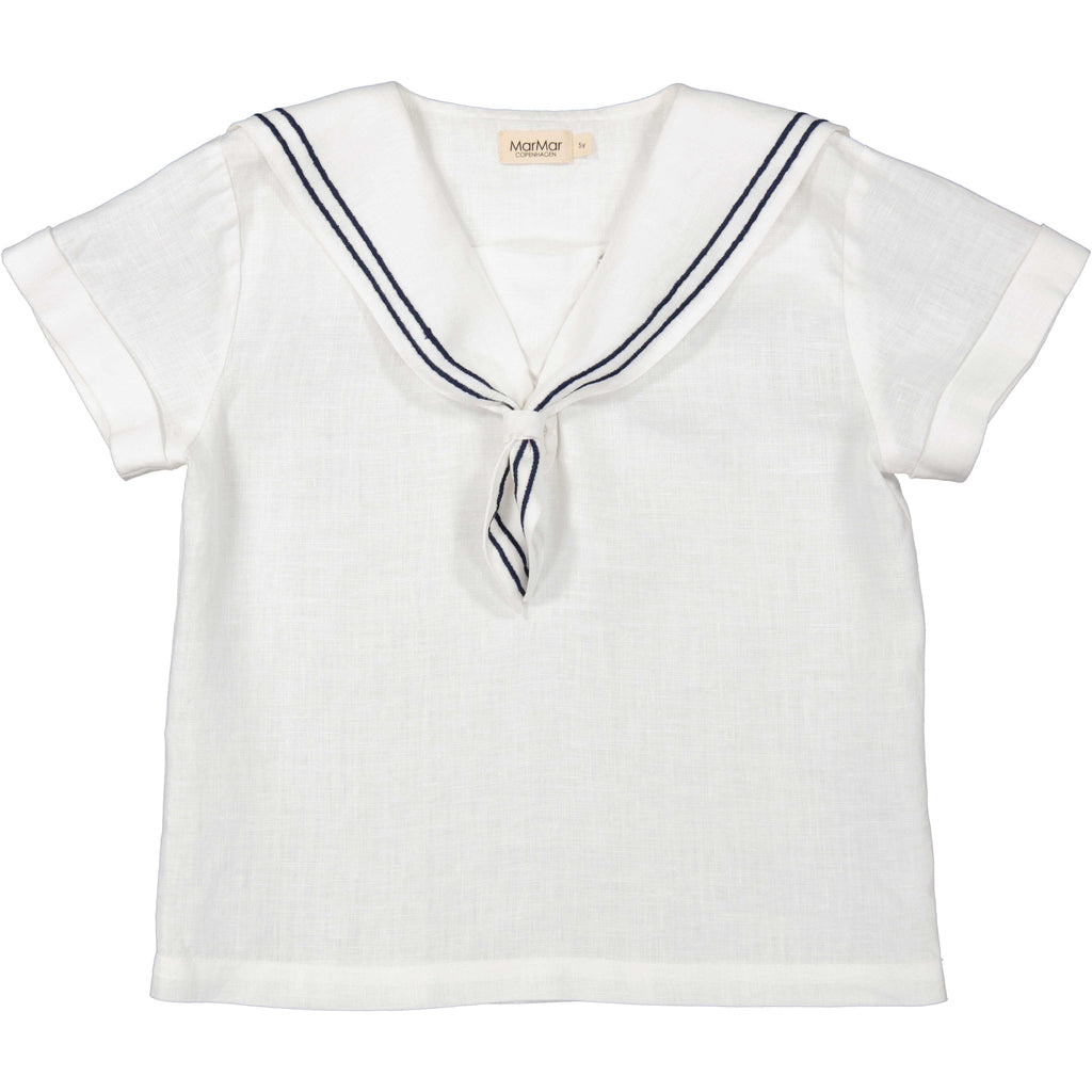 MarMar Copenhagen Set Jellybeanzkids Marmar Linen Sailor Set-White