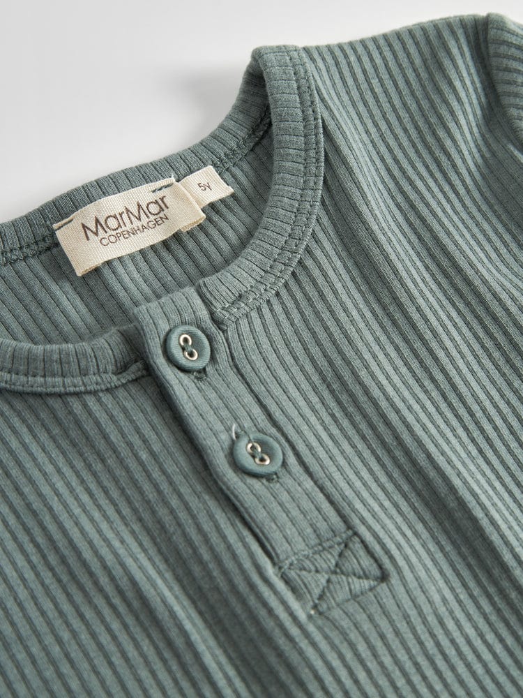 MarMar Copenhagen T-shirt Jellybeanzkids Marmar Long Sleeve Henley- Dusty Green