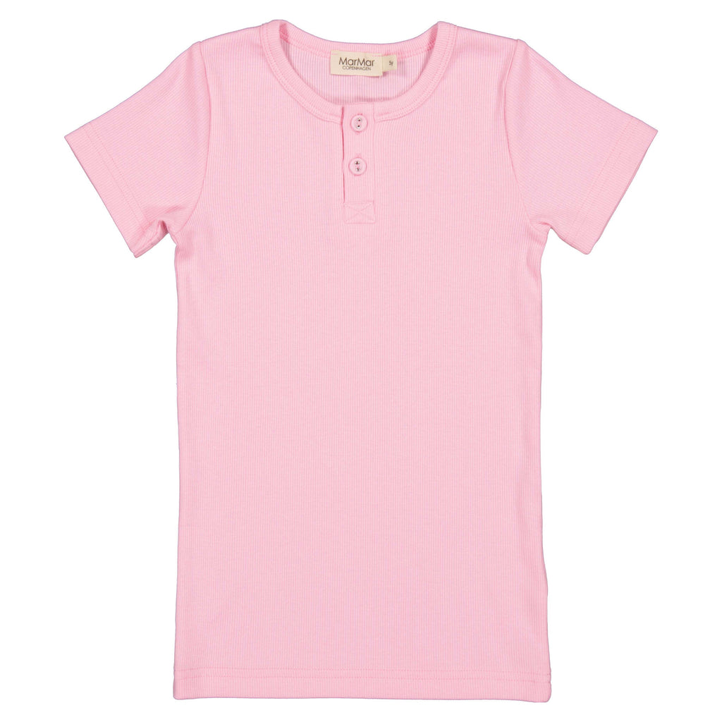 MarMar Copenhagen T-shirt Jellybeanzkids Marmar Short Sleeve Henley- Pink Blossom