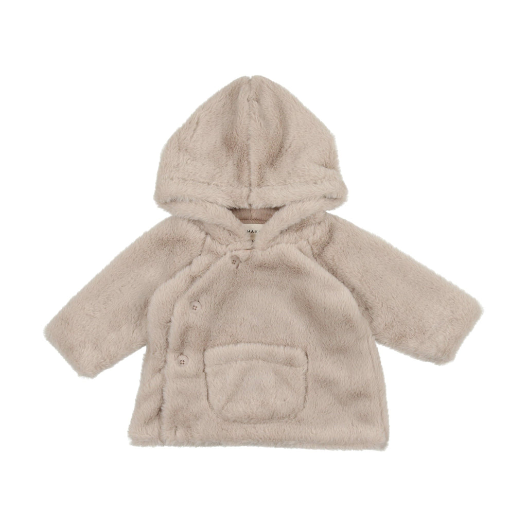 Mema Knits jacket Jellybeanzkids Mema Knits Fur Baby Jacket- Oatmeal