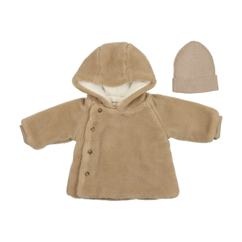 Mema Knits jacket Jellybeanzkids Mema Knits Sherpa Jacket-Beige