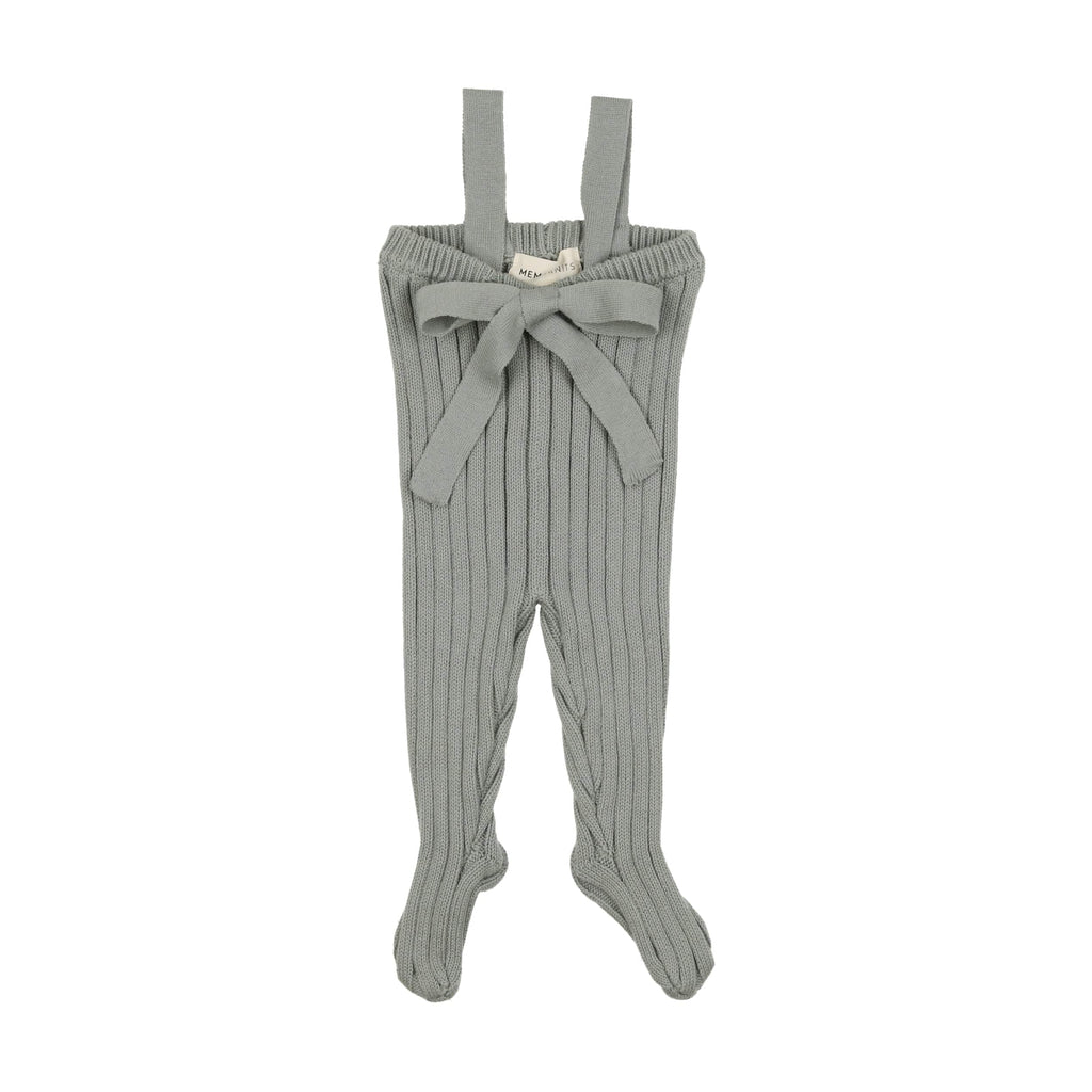 Mema Knits pants Jellybeanzkids Mema Knits Ribbed Footed Longies- Powder Blue