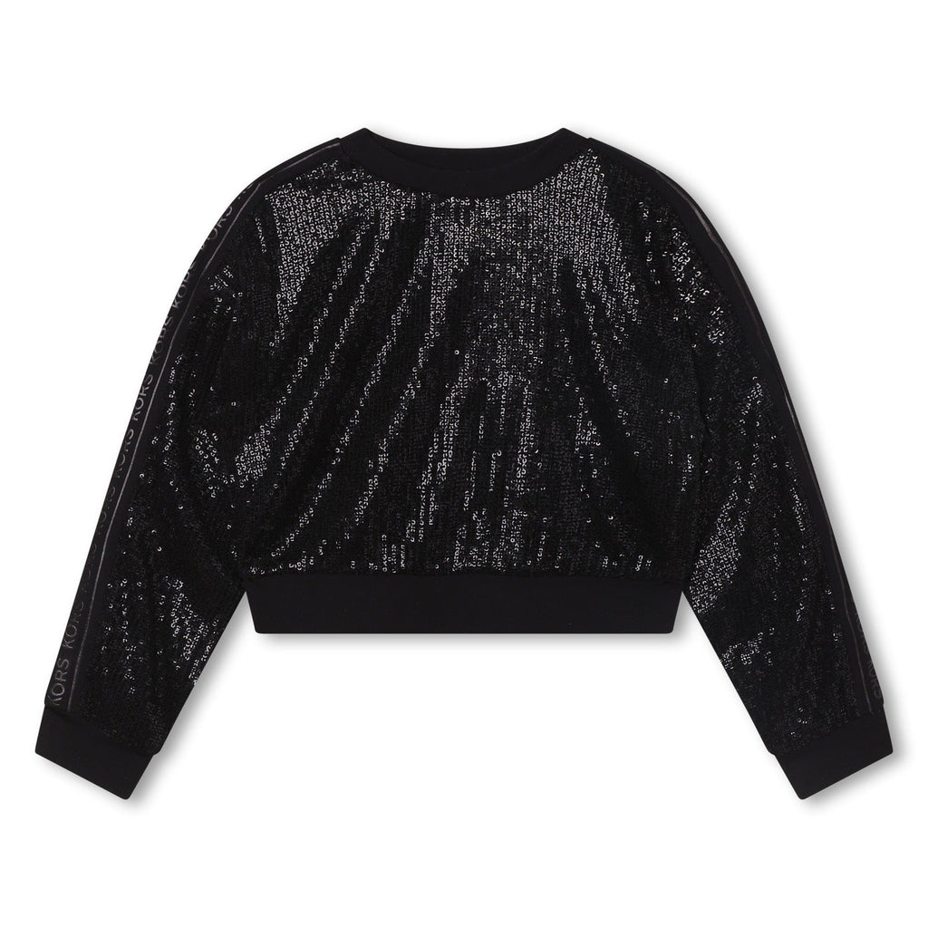 Michael Kors Sweatshirt Jellybeanzkids Michael Kors Sequin Sweatshirt- Black
