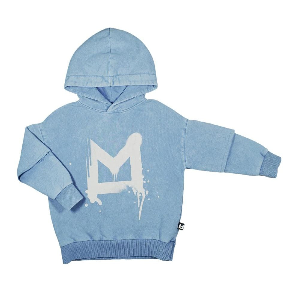 Minikid Sweatshirt Jellybeanzkids Minikid Spray Vintage Blue Skate Hoodie