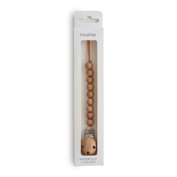 Mushie Accessories Jellybeanzkids Mushie Hera Pacifier Clip - Faux Wood OS