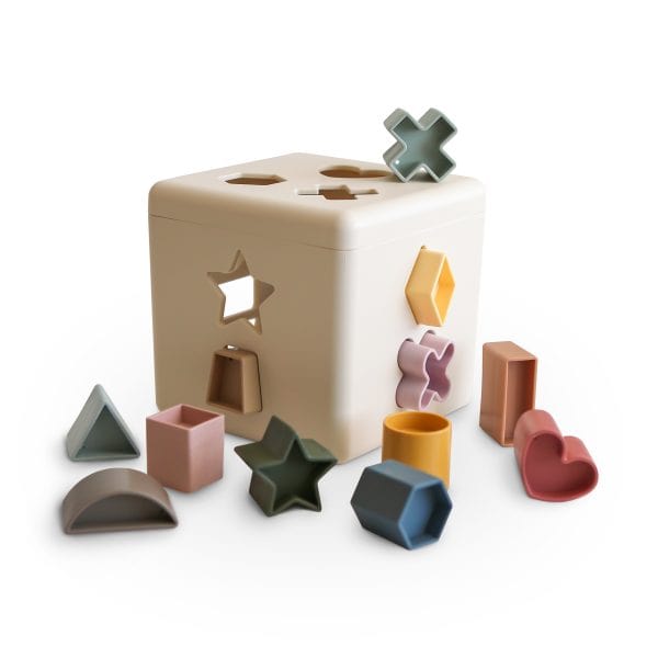 Mushie Accessories Jellybeanzkids Mushie Shape Sorting Box OS