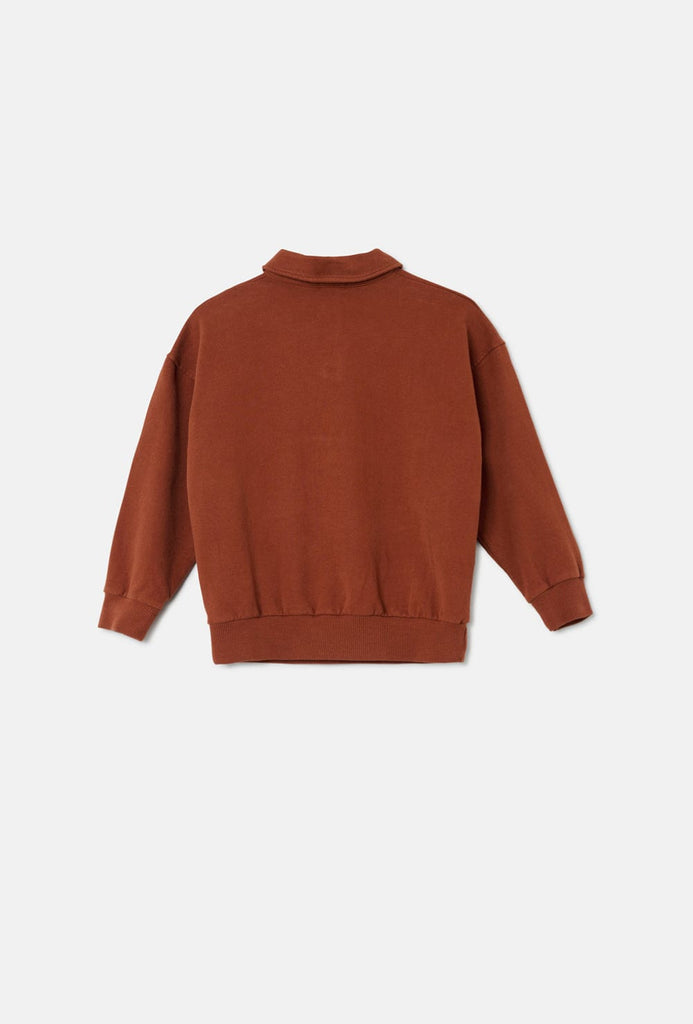 My Little Cozmo Polo Jellybeanzkids My Little Cozmo Fleece Polo Brown