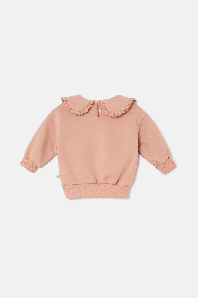 My Little Cozmo Sweatshirt Jellybeanzkids My Little Cozmo Fleece Pink Sweatshirt with Ruffle Pink