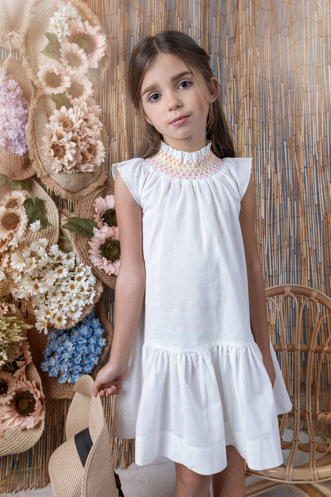 Noma Dress Jellybeanzkids Noma Ombre Neck Stitching Dress