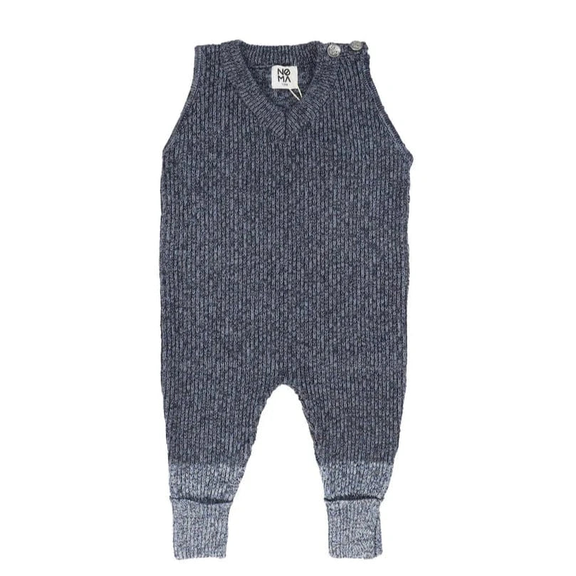 Noma Overalls Jellybeanzkids Noma Marled Romper- Navy