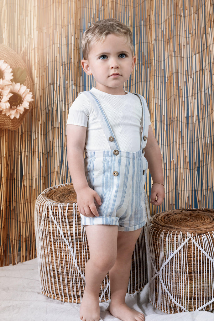 Noma Romper Jellybeanzkids Noma Striped Button Overall