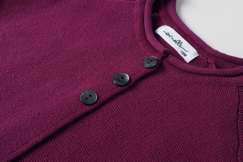 Nou Nelle Cardigan Jellybeanzkids NouNelle Magenta Cardigan