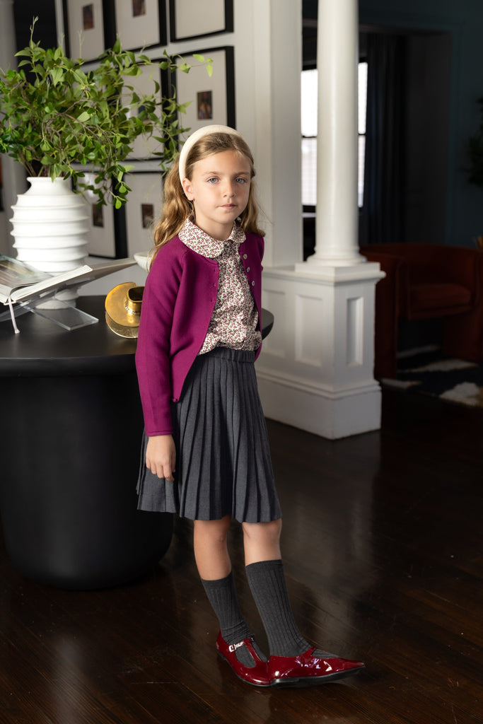 Nou Nelle Cardigan Jellybeanzkids NouNelle Magenta Cardigan