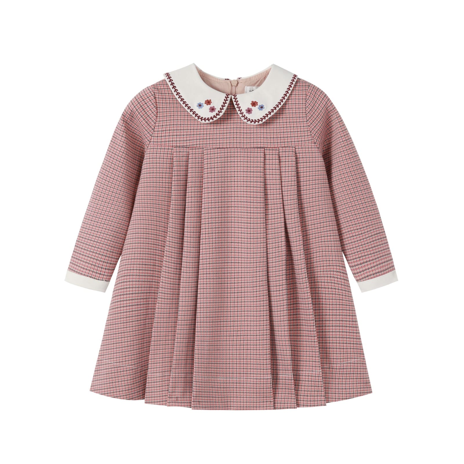 NouNelle Houndstooth Dress-Pink – JellyBeanz Kids